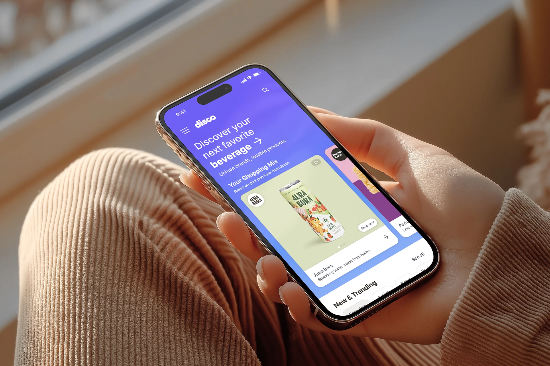 Phone displaying post-purchase offer interface