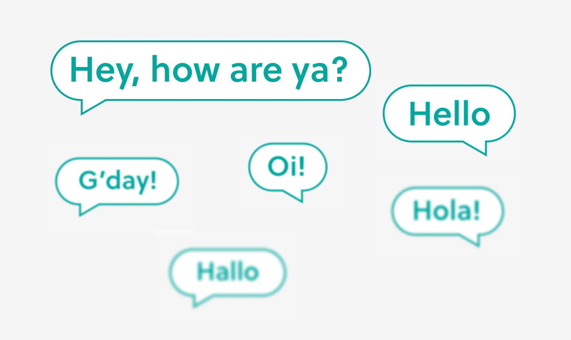 Languages - different ways of saying hello