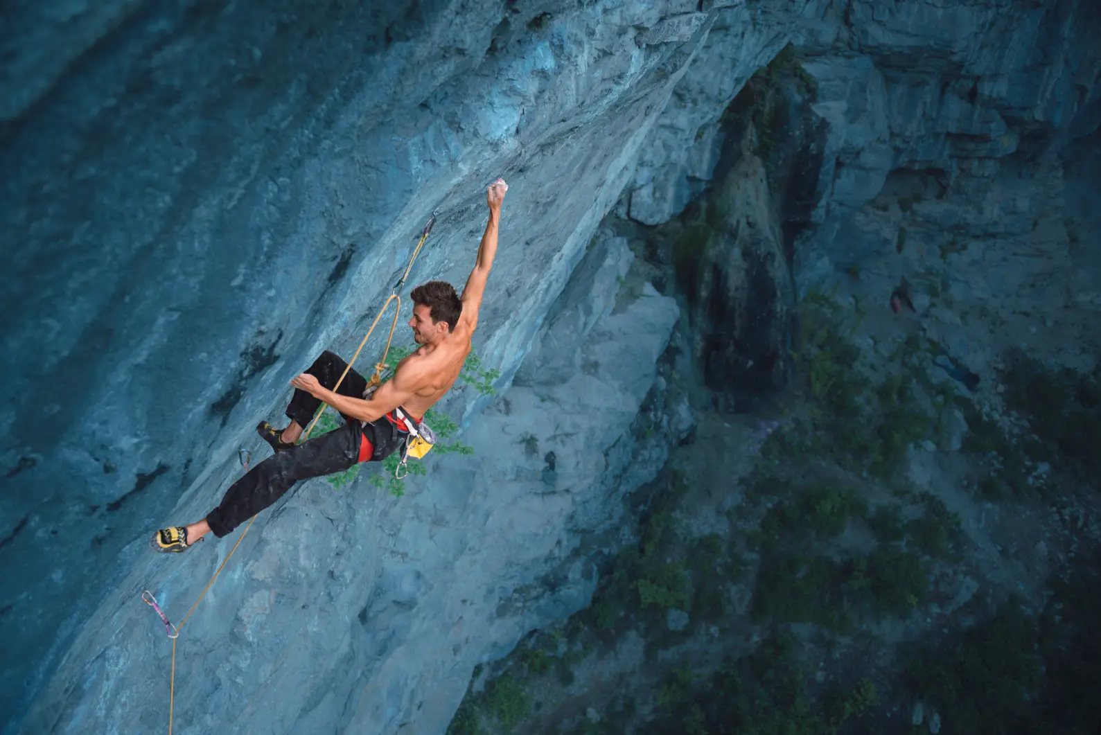 Strong mountain climber