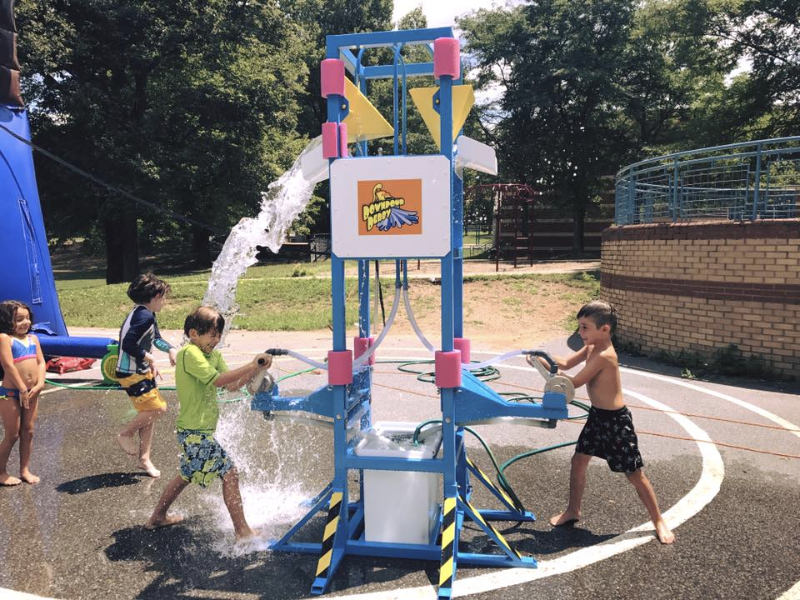 2 person game to see who can soak their opponent first. Requires Continuous Water Hook Up. 