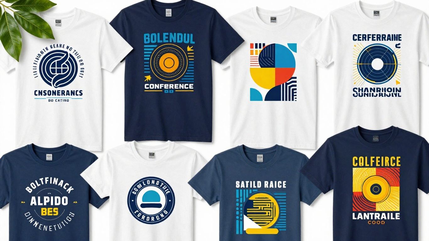 Unique conference t-shirts with eco-conscious designs.