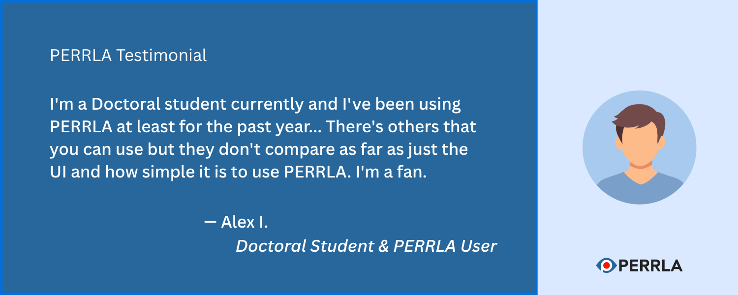 Image of using PERRLA in Microsoft Word