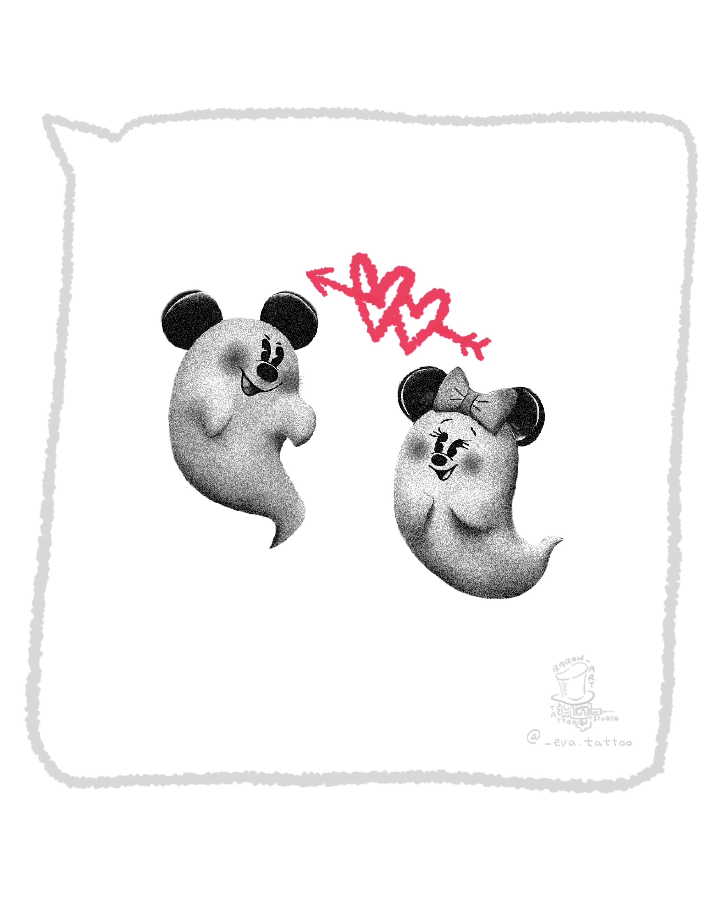 Eva Mickey Boo and Minnie Boo