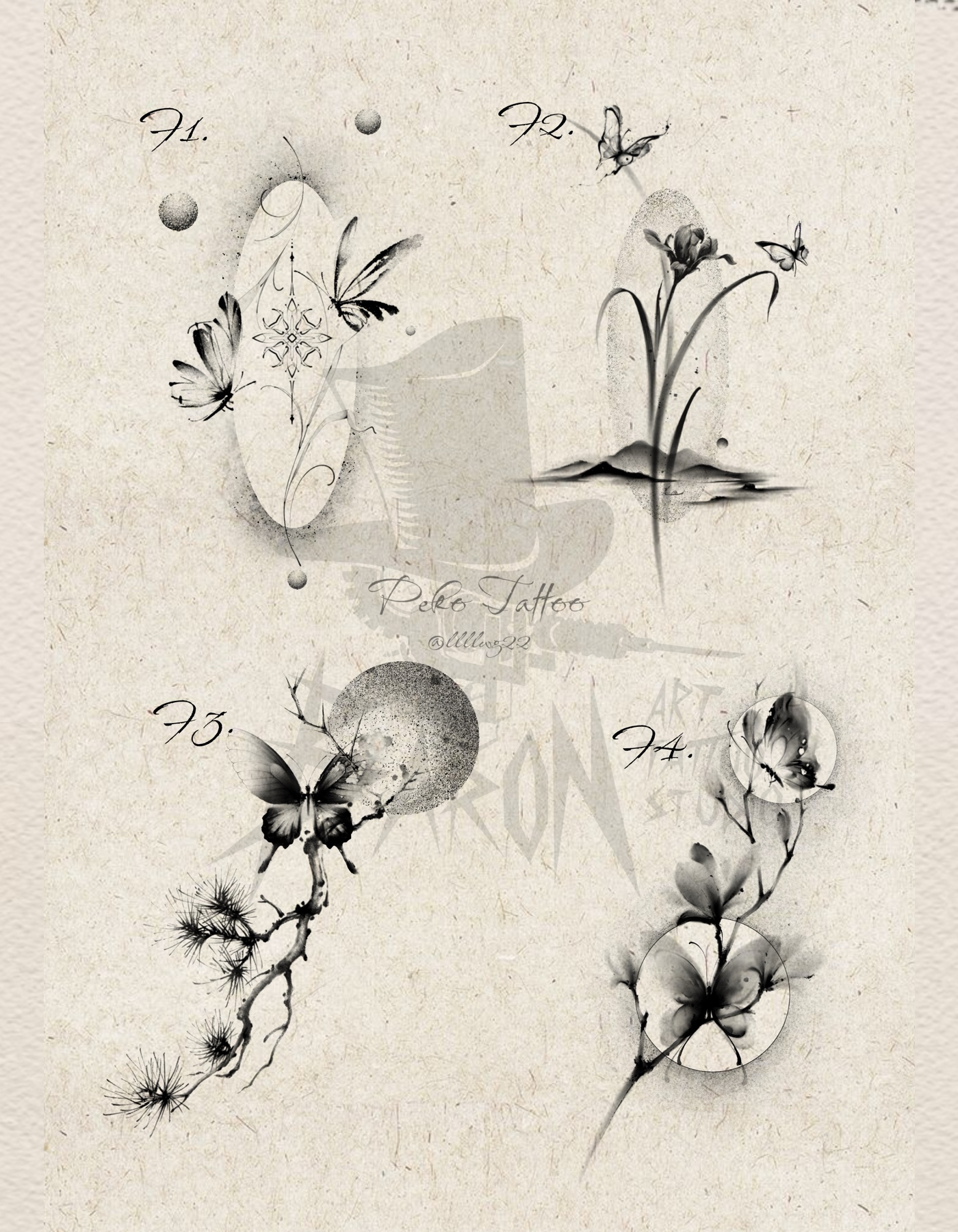 Peko Ink-Wash Butterfly