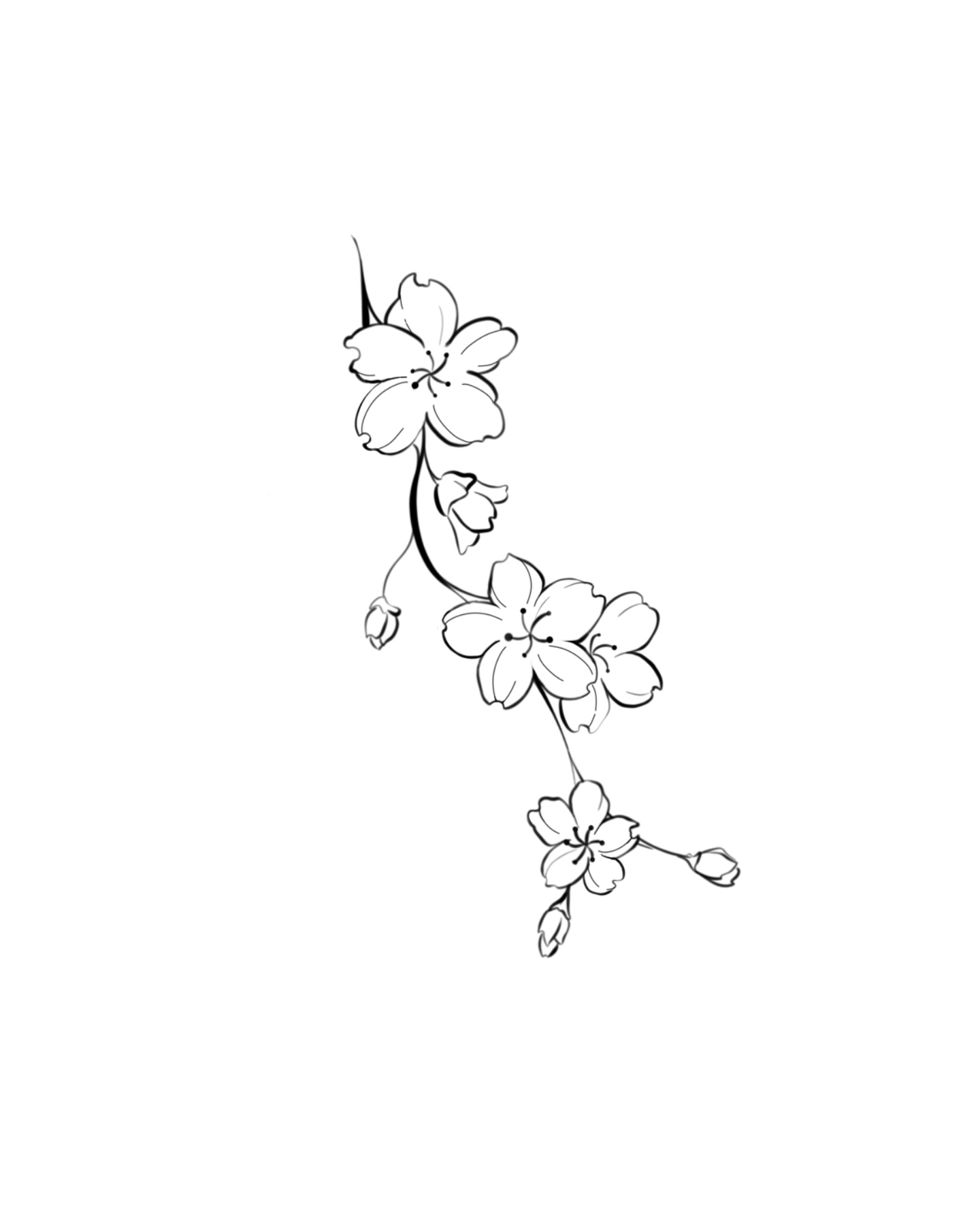 Irene Wavy Cherry Blossoms