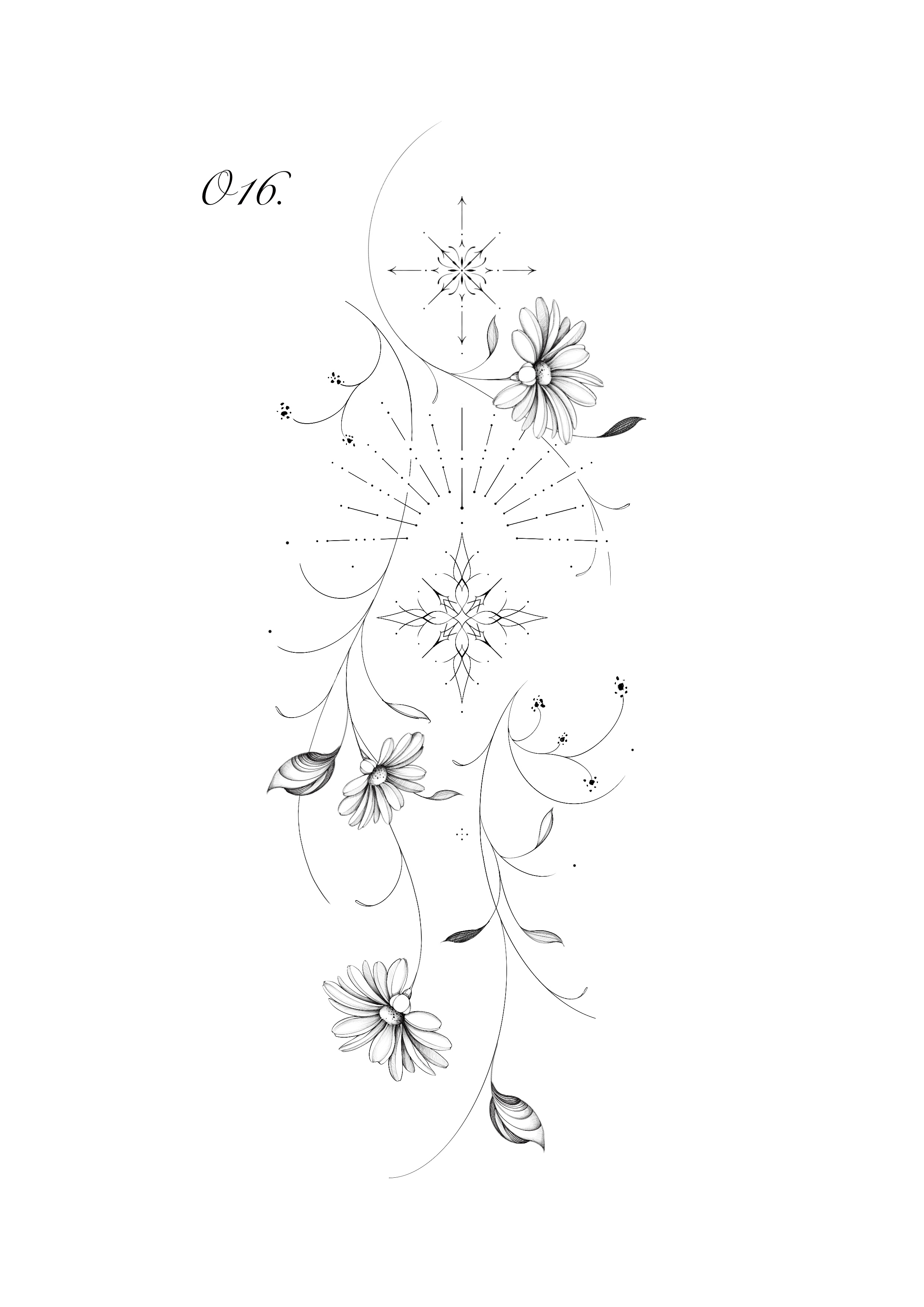 Vivian Daisy Ornaments O16