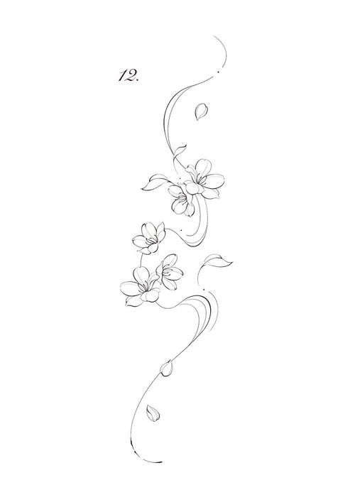 Vivian Line Work Flower 12