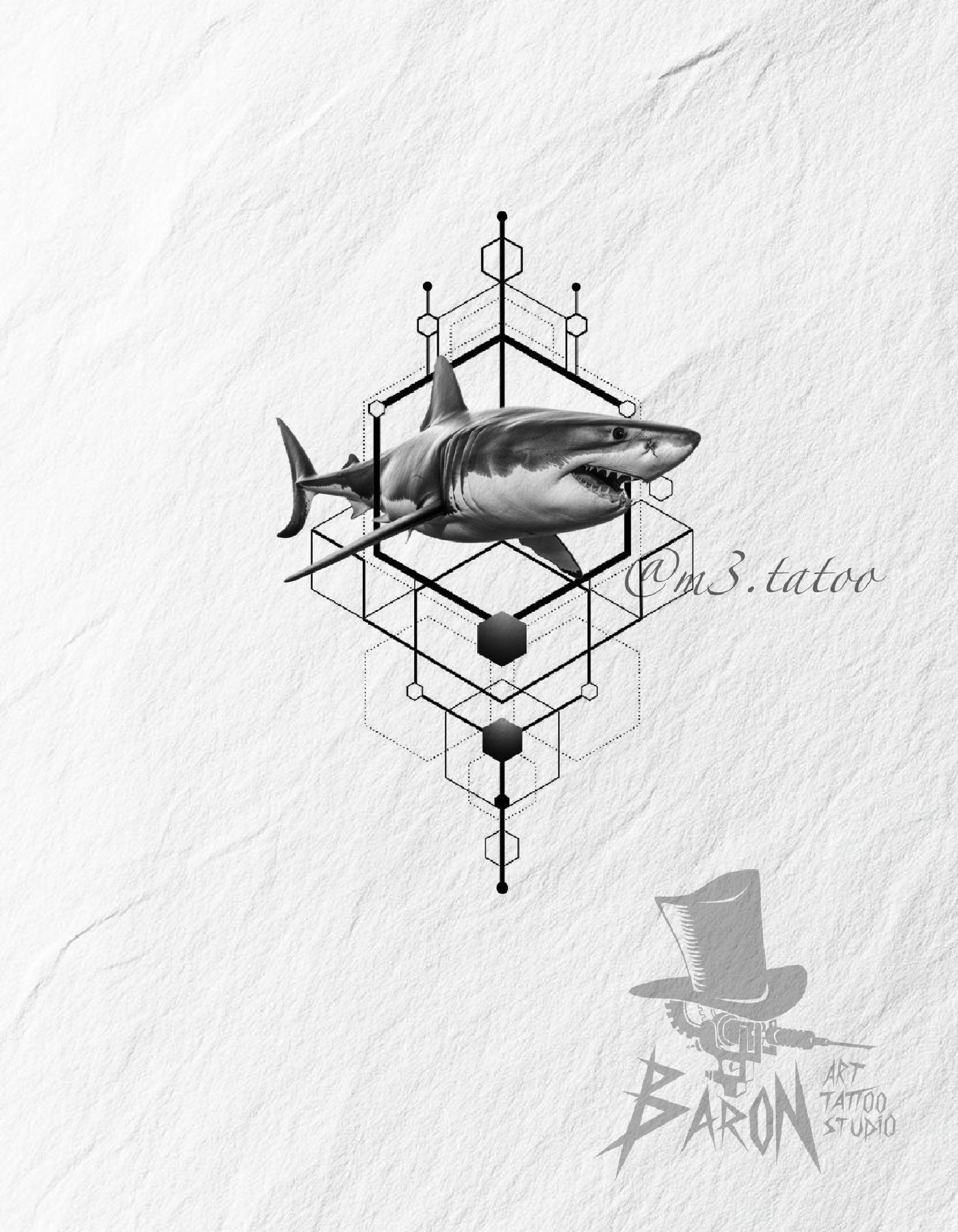 Memo Geometric Shark