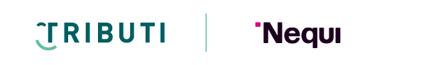 Logotipo co-branding de Tributi y Nequi