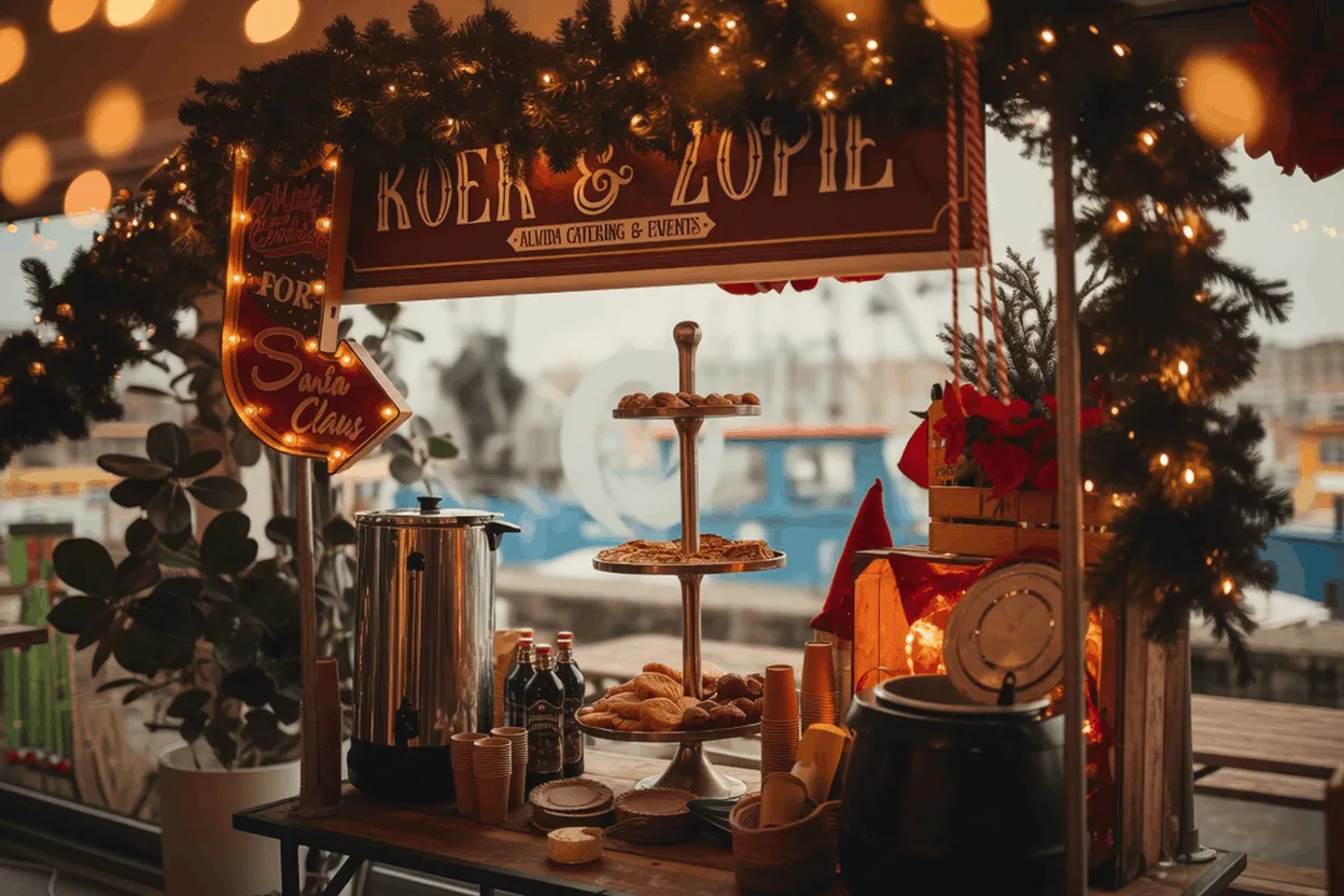Kerstfeest & nieuwjaarsborrel — sfeer en catering op locatie