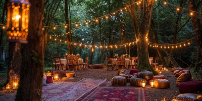 Decoratie en styling voor een bedrijfsreceptie