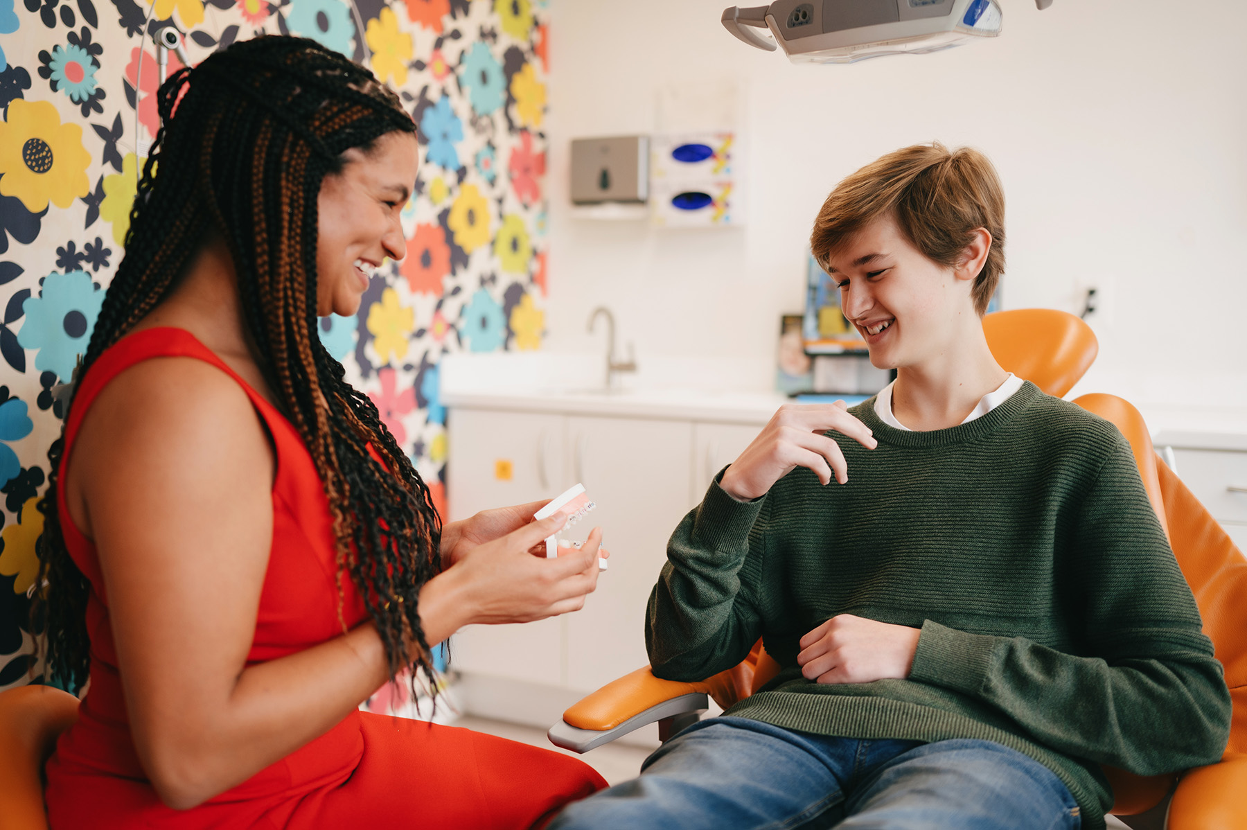 Photo of a young patient in lobby
