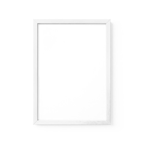 Mockup eines Posters im weißen Holzrahmen