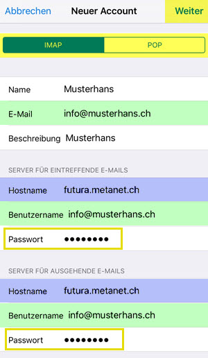 iPhone Mail: IMAP-Server konfigurieren