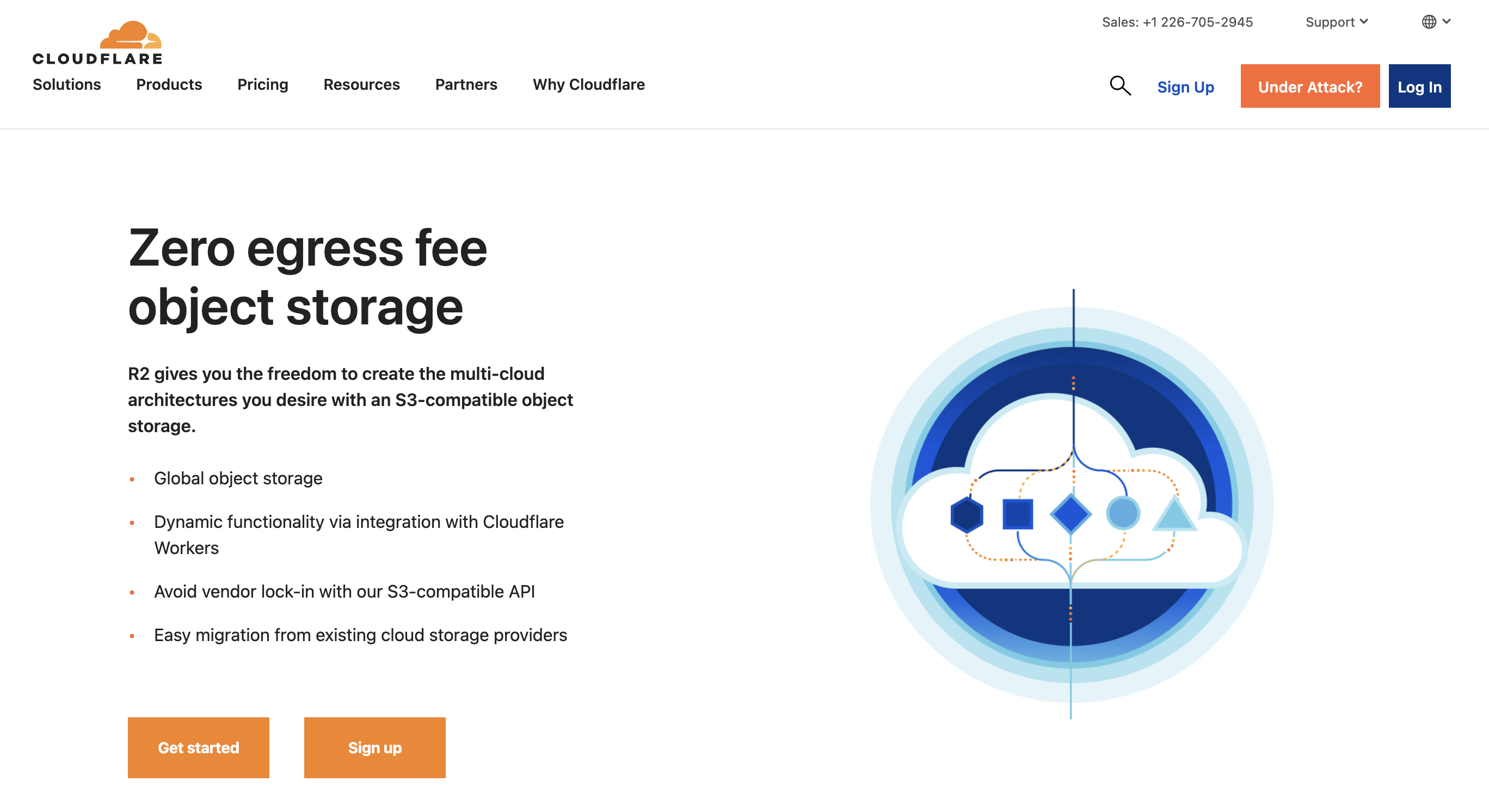 Cloudflare R2 home page