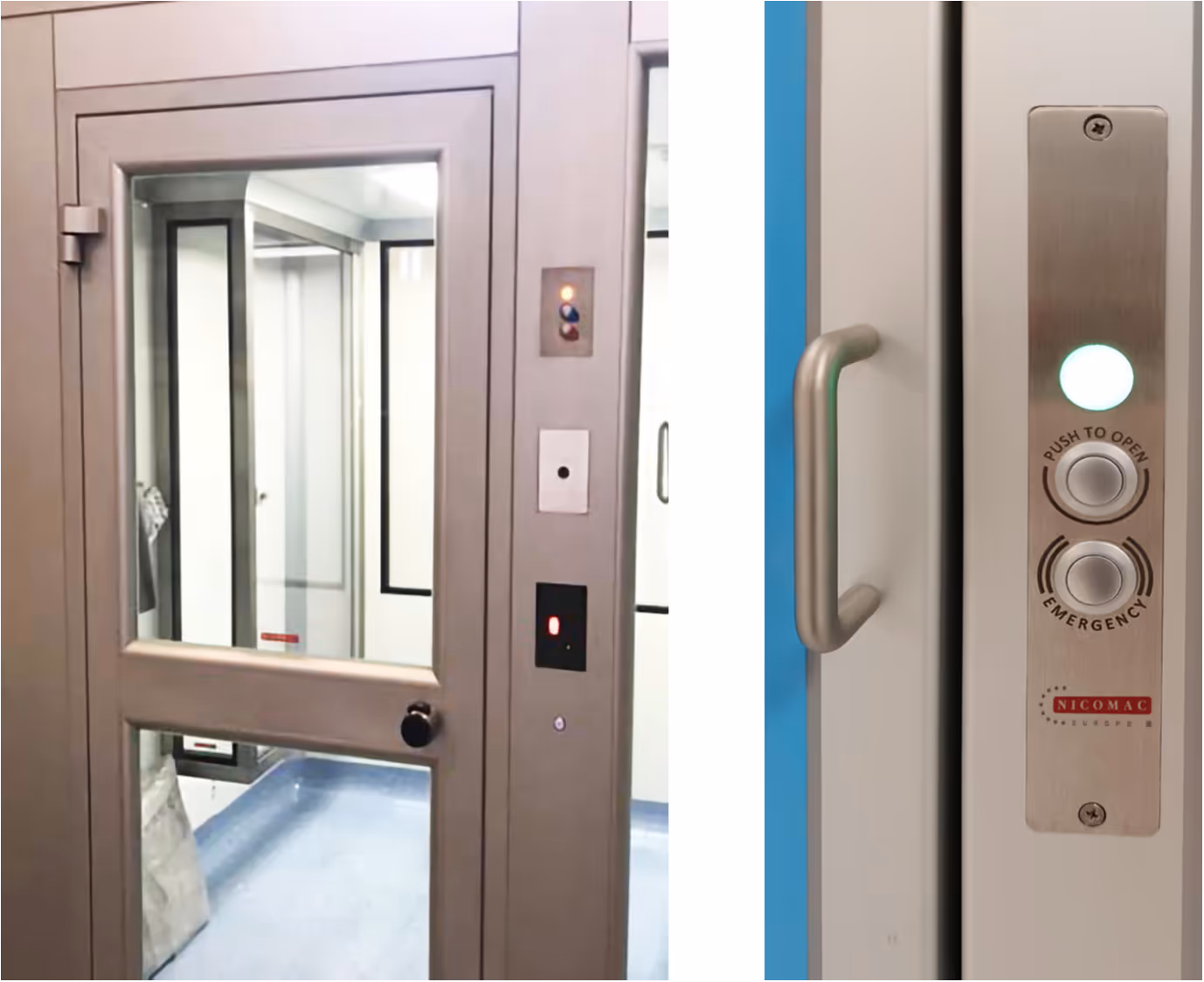 A door interlocking system for cleanrooms