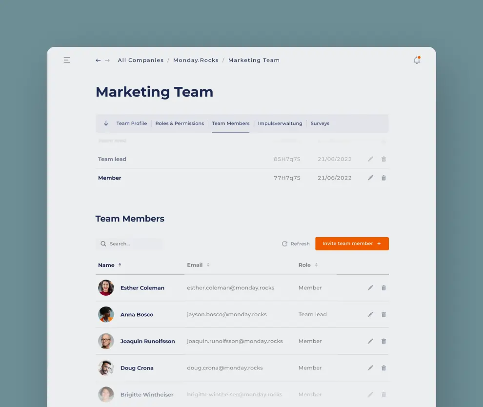 Monday.Rocks – AI assistant for team leadership – Admin