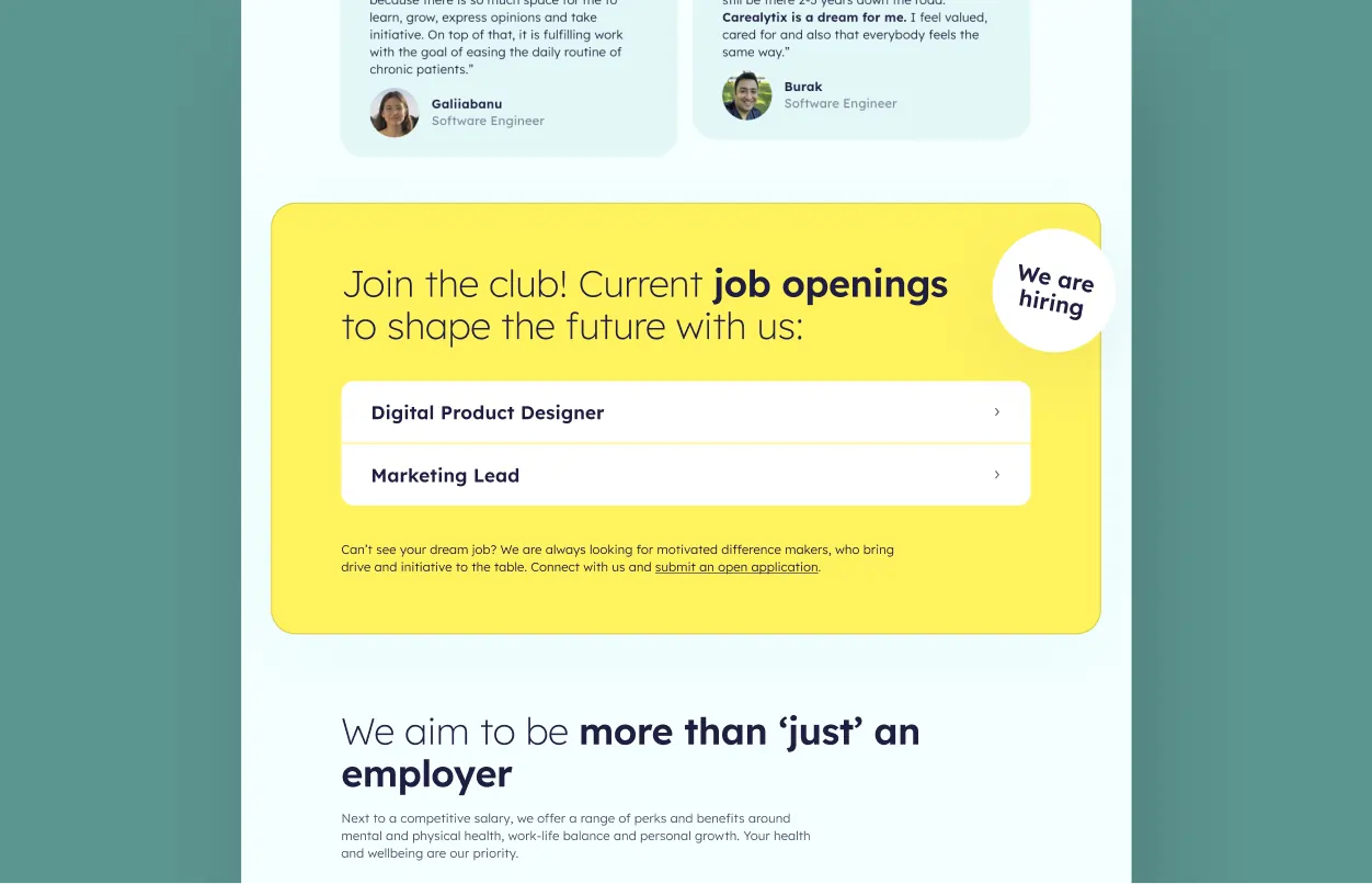 I helped healthcare startup Carealytix establish a design team across products, keeping execution strong and momentum steady as the company scaled