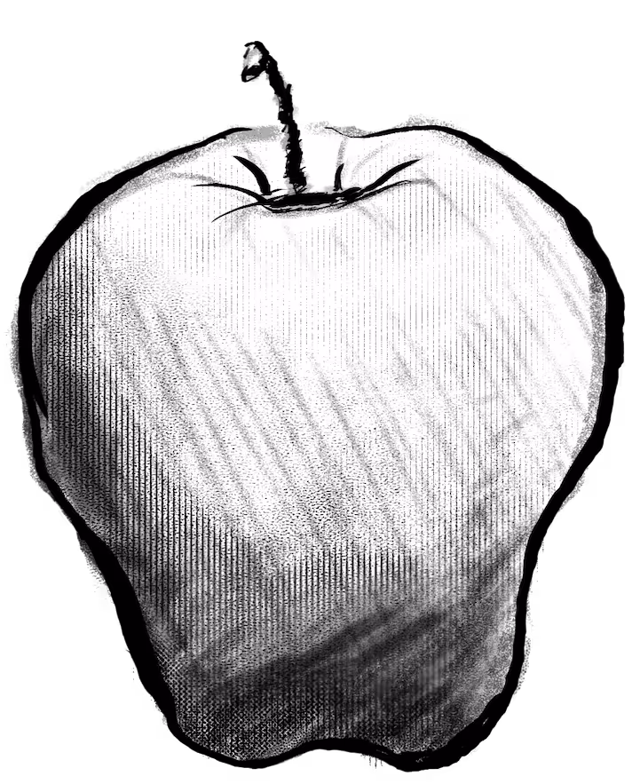Compostable Illustrated apple