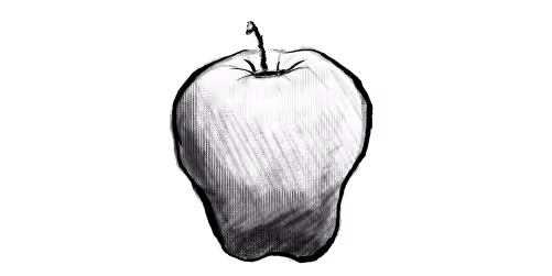 Compostable Illustrated apple