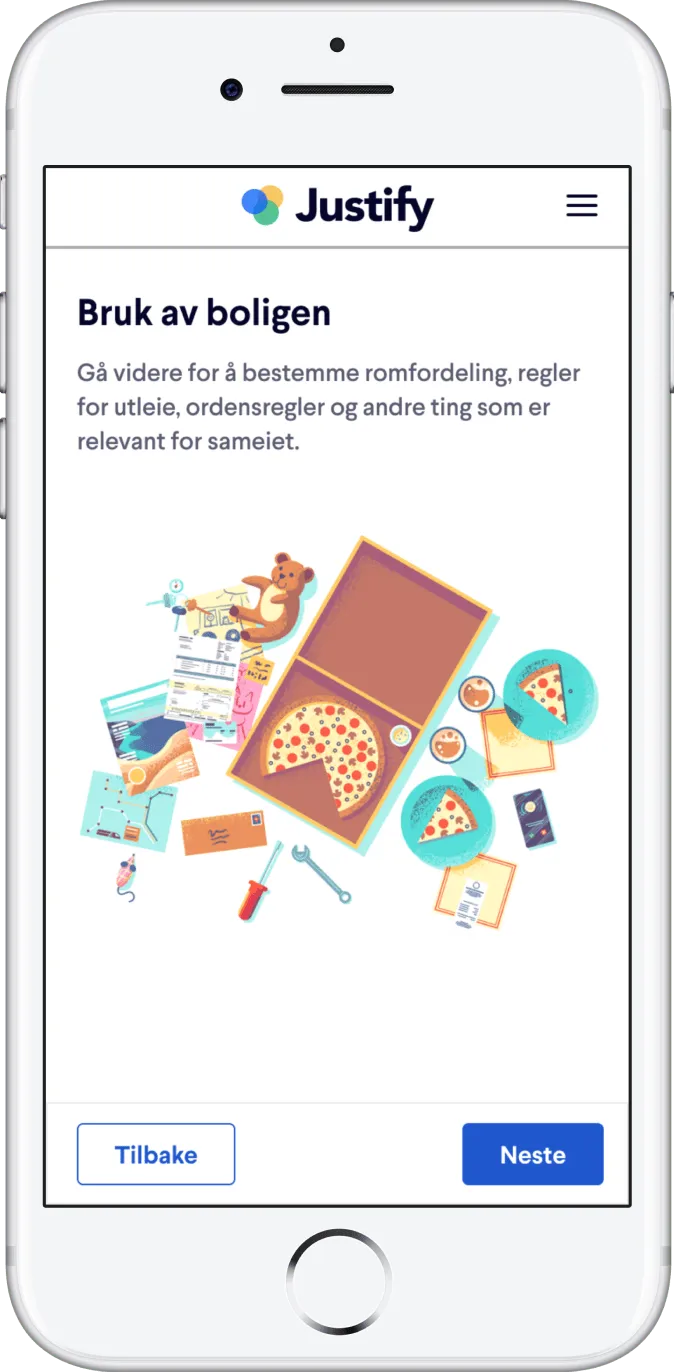 Eksempel på utfylling av sameiekontrakt med Justify