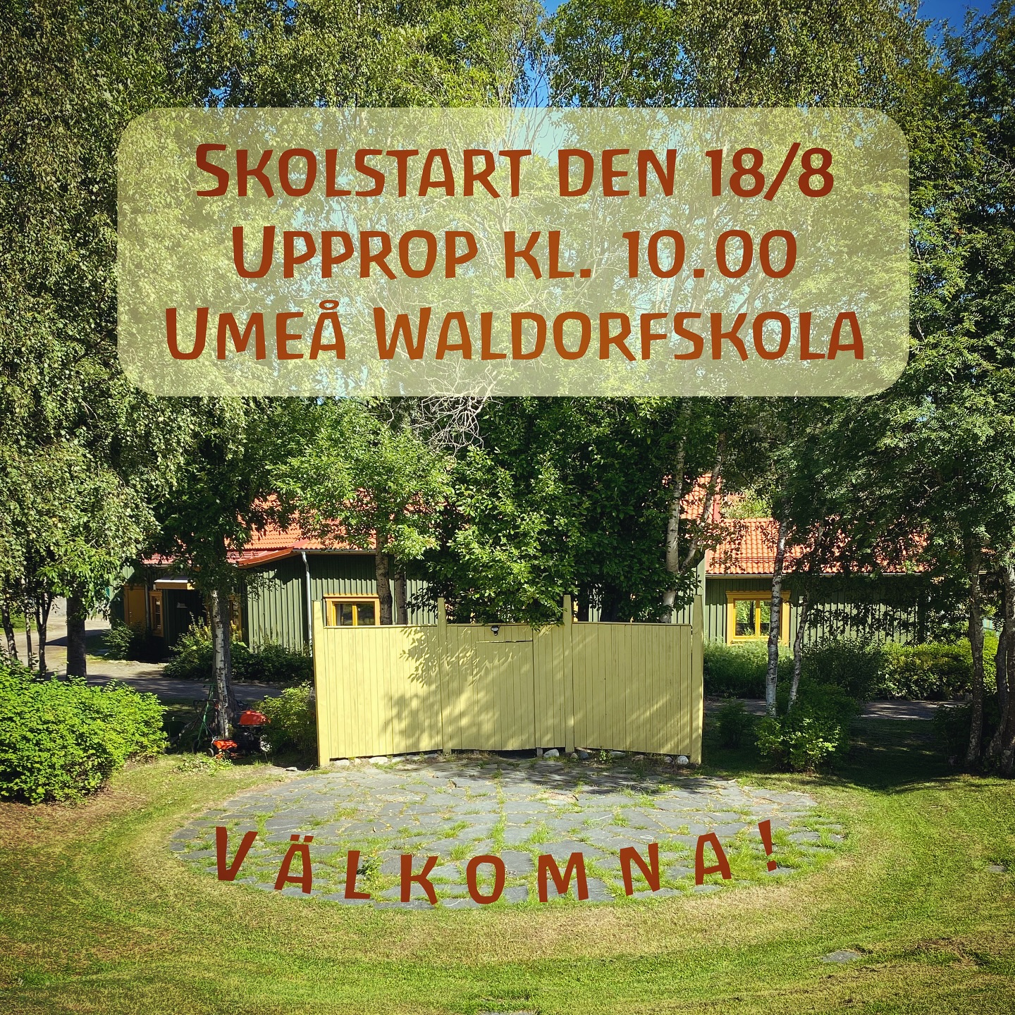 🏫🕙
Välkomna till ett nytt läsår! Skolstart den 18 augusti med upprop i amfiteatern kl. 10.00 för klasserna 1-9. Familjer är välkomna! Ingen vanlig skoldag (mer info är mailat till berörda).
🚴‍♀️🚍🚶‍♀️
Vi rekommenderar annat färdsätt än bil, då vi pga. stor byggnation 🏗️har begränsat med parkering och en bit ifrån skola. 🅿️ 

Förskoleklass startar kl. 8.20 med eget upplägg.