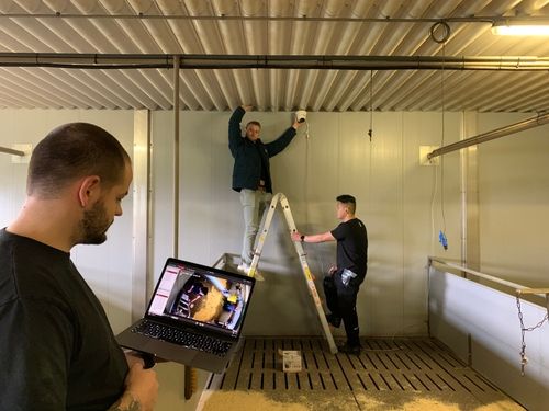 Serket team photos during visits to various farms in the Netherlands.