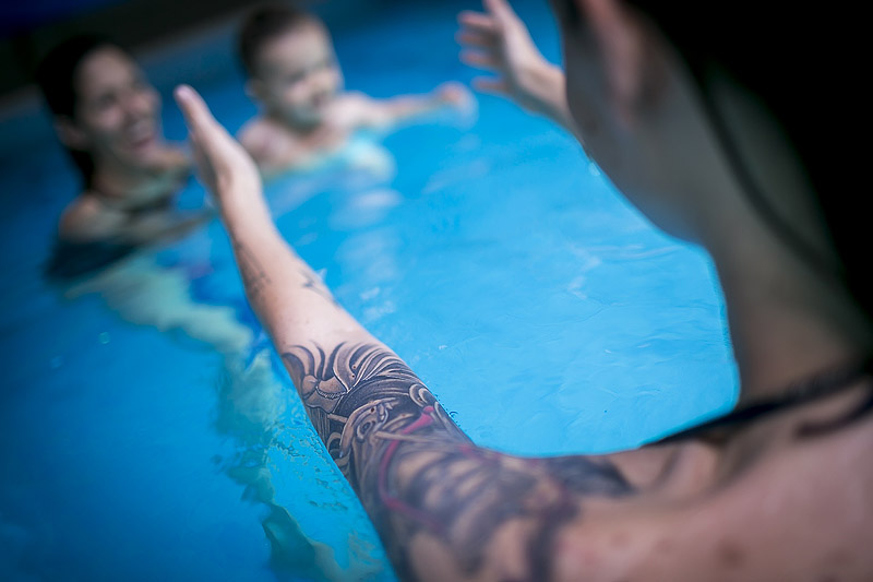 fotografías de niños en el agua en Alicante