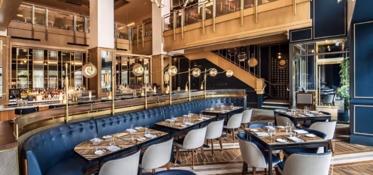 The main floor restaurant of the Viceroy Hotel in Chicago