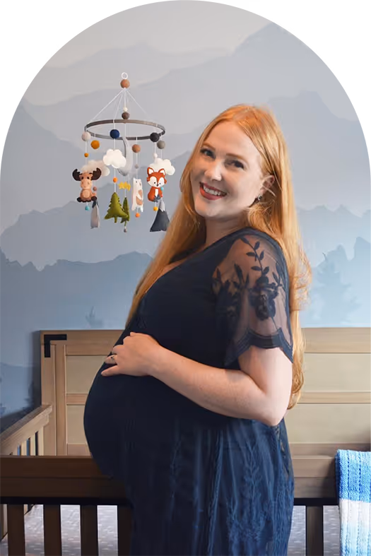 Portrait of me in front of mountain mural