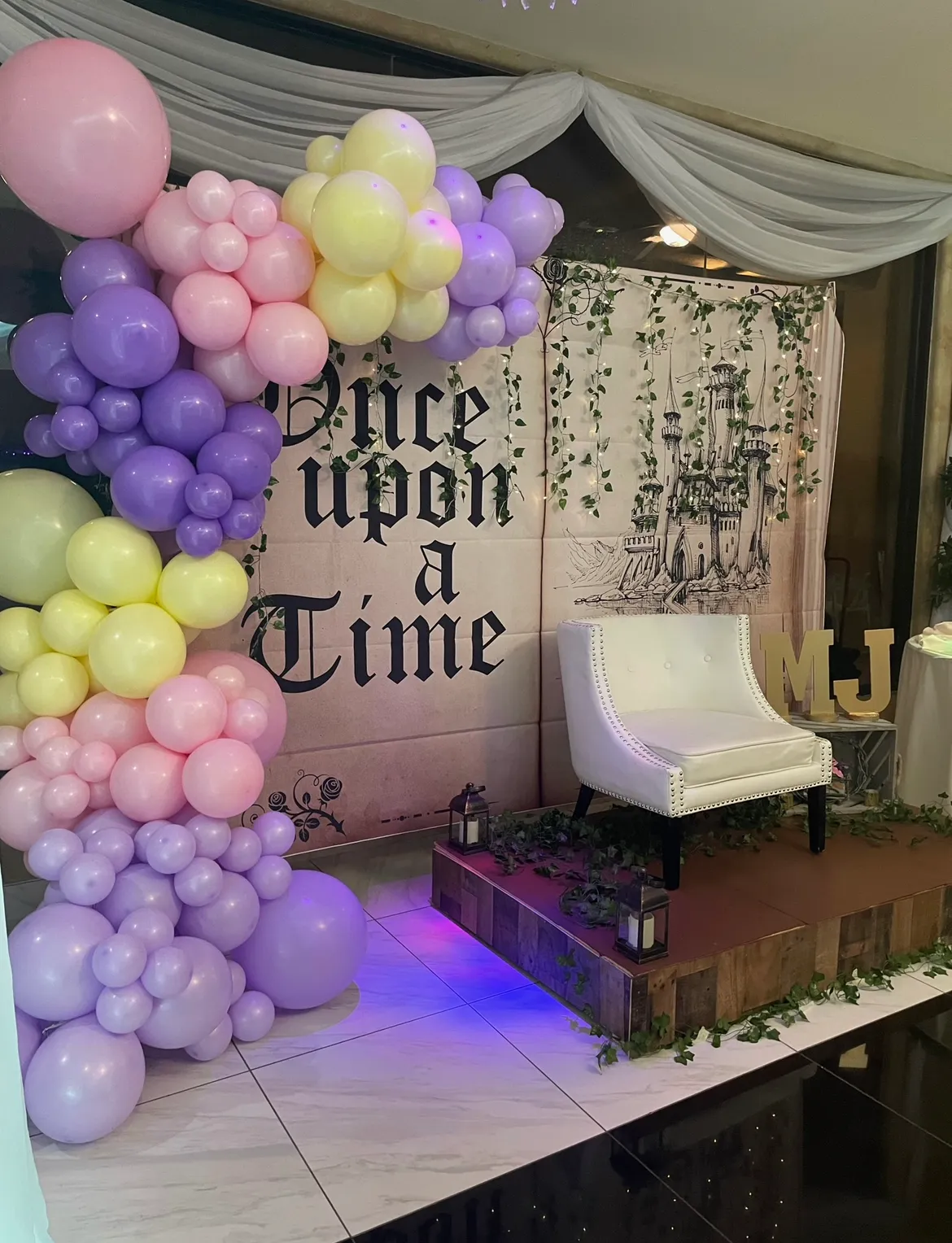 Balloon garland arch for a Las Vegas event entrance