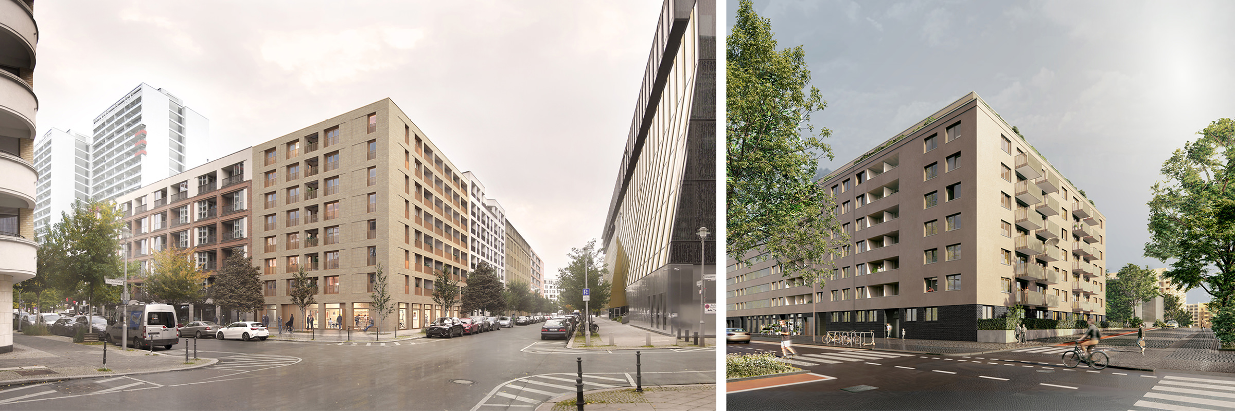 Zwei neue Eckbebauungen in Berlin-Mitte