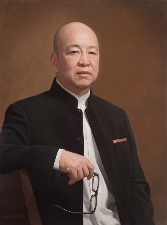Chinese Businessman Portrait by by Marvin Mattelson