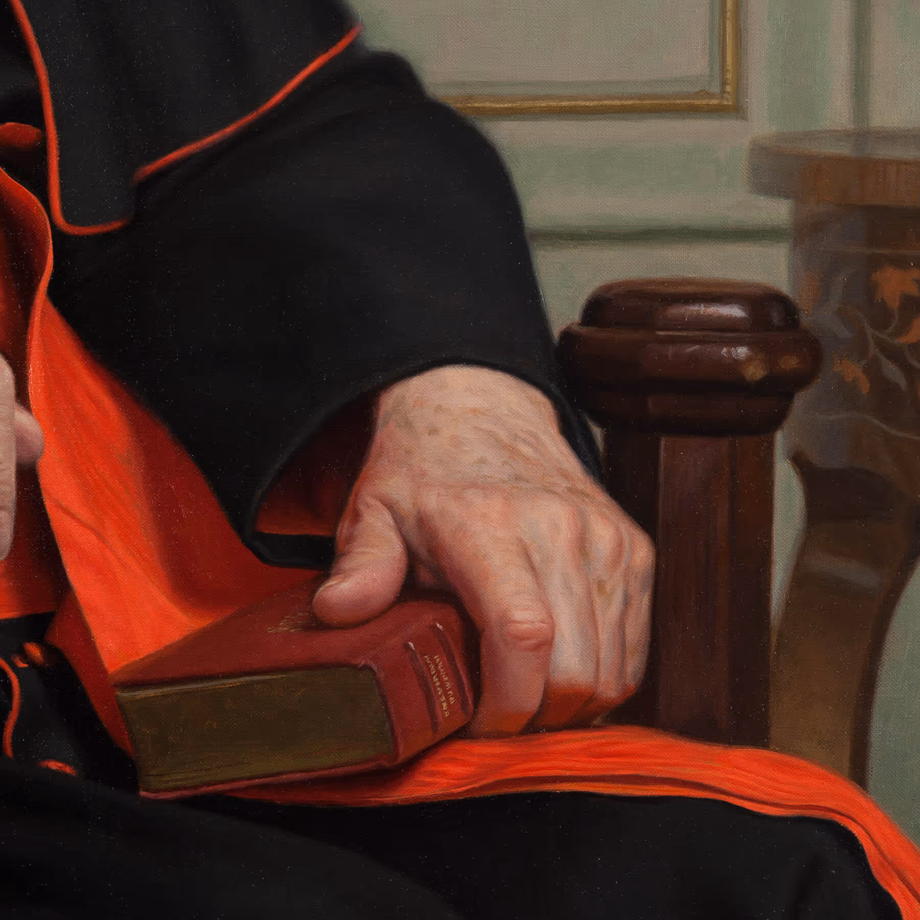Hand detail of Clergy for Commissioned Portrait Art