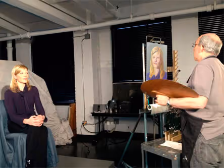 Kate Snow painted by Marvin Mattelson Portrait Artist