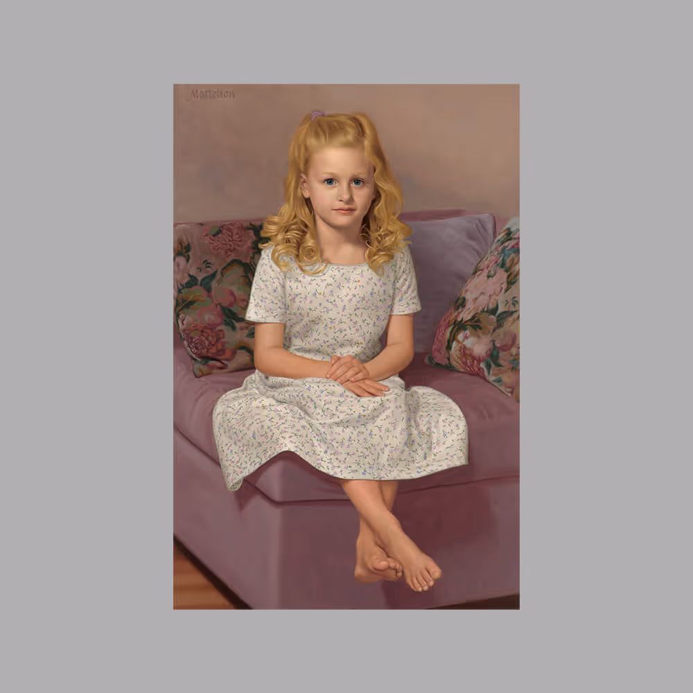 Full Figure Oil Portrait by Marvin Mattelson