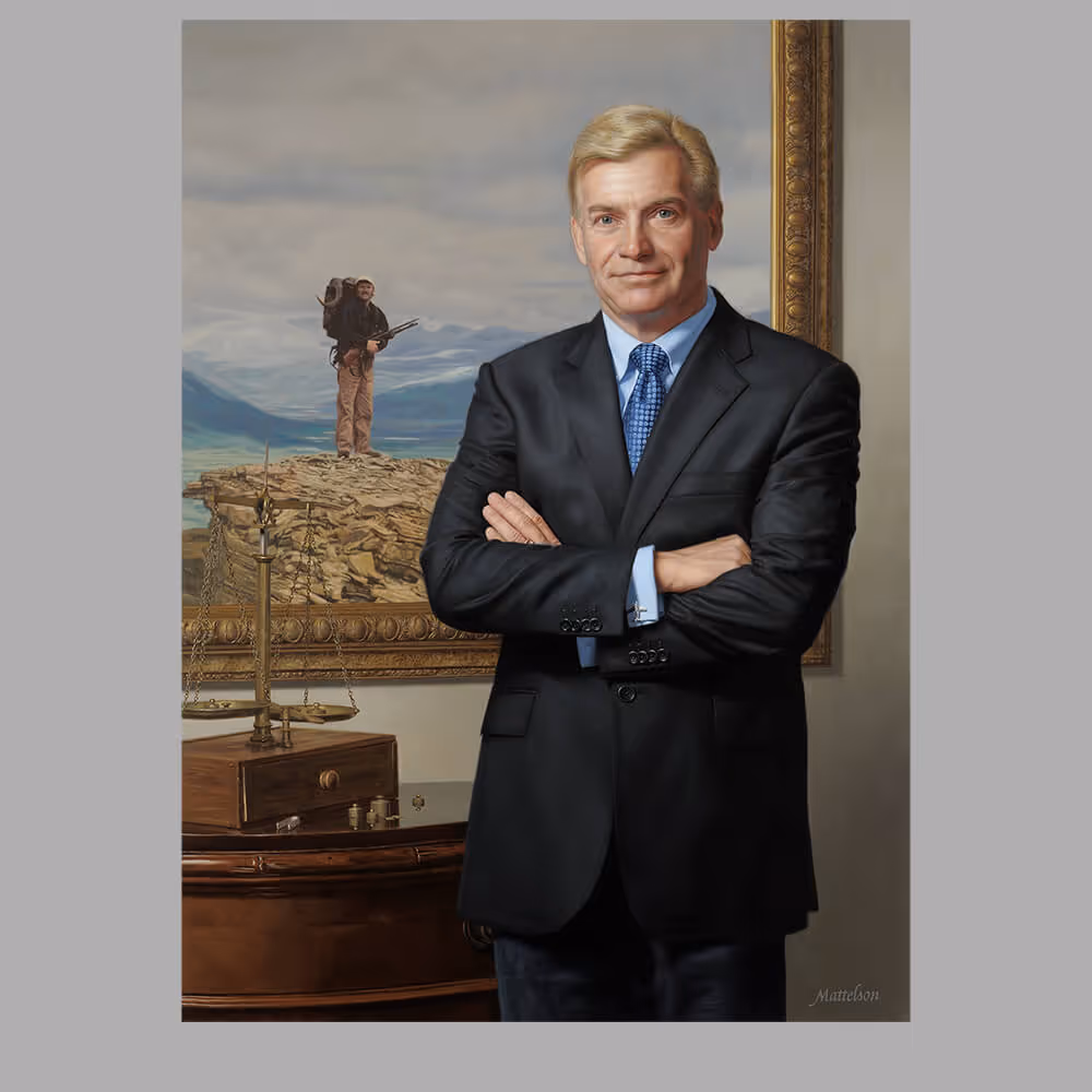 3/4 Portait in Oil by Marvin Mattelson