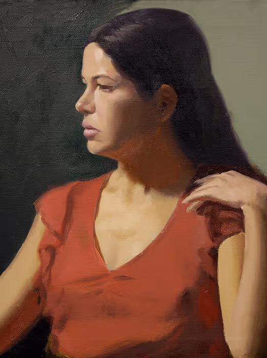 Student Oil Portrait Painting