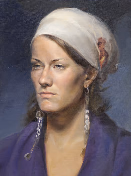 Student Oil Portrait Painting