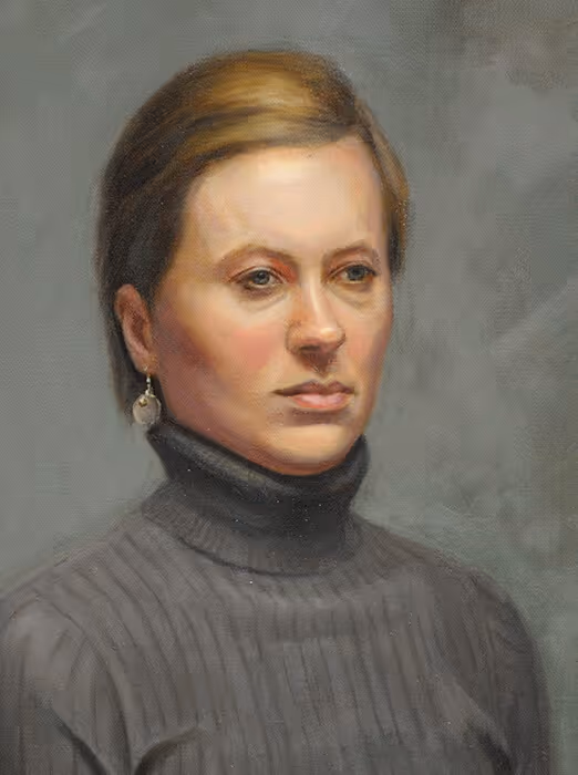 Student Oil Portrait Painting