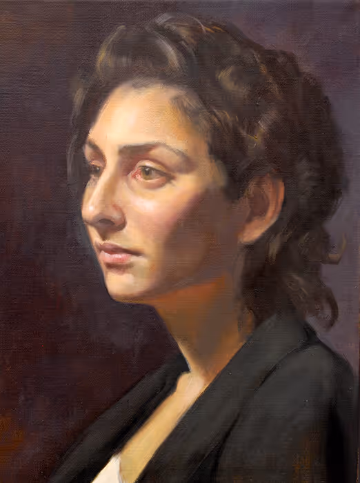 Student Oil Portrait Painting
