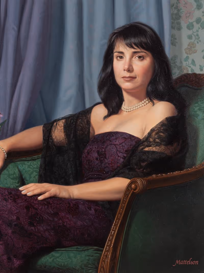 Custom Oil Portrait of Wife and Mother