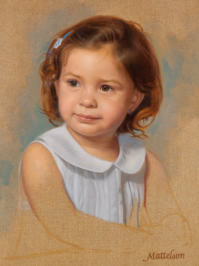Toddler Oil Portrait