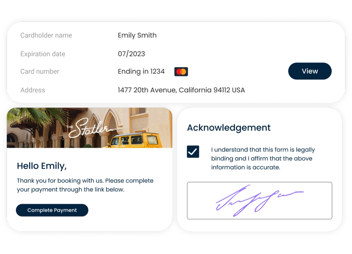 integrate contracts and payments in hotels