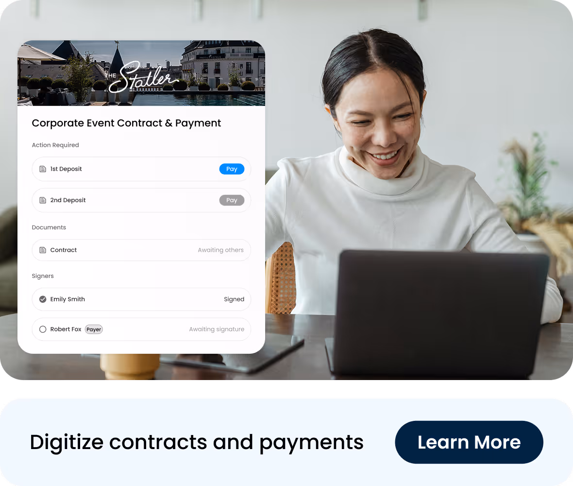 Digitize hotel contracts and payments