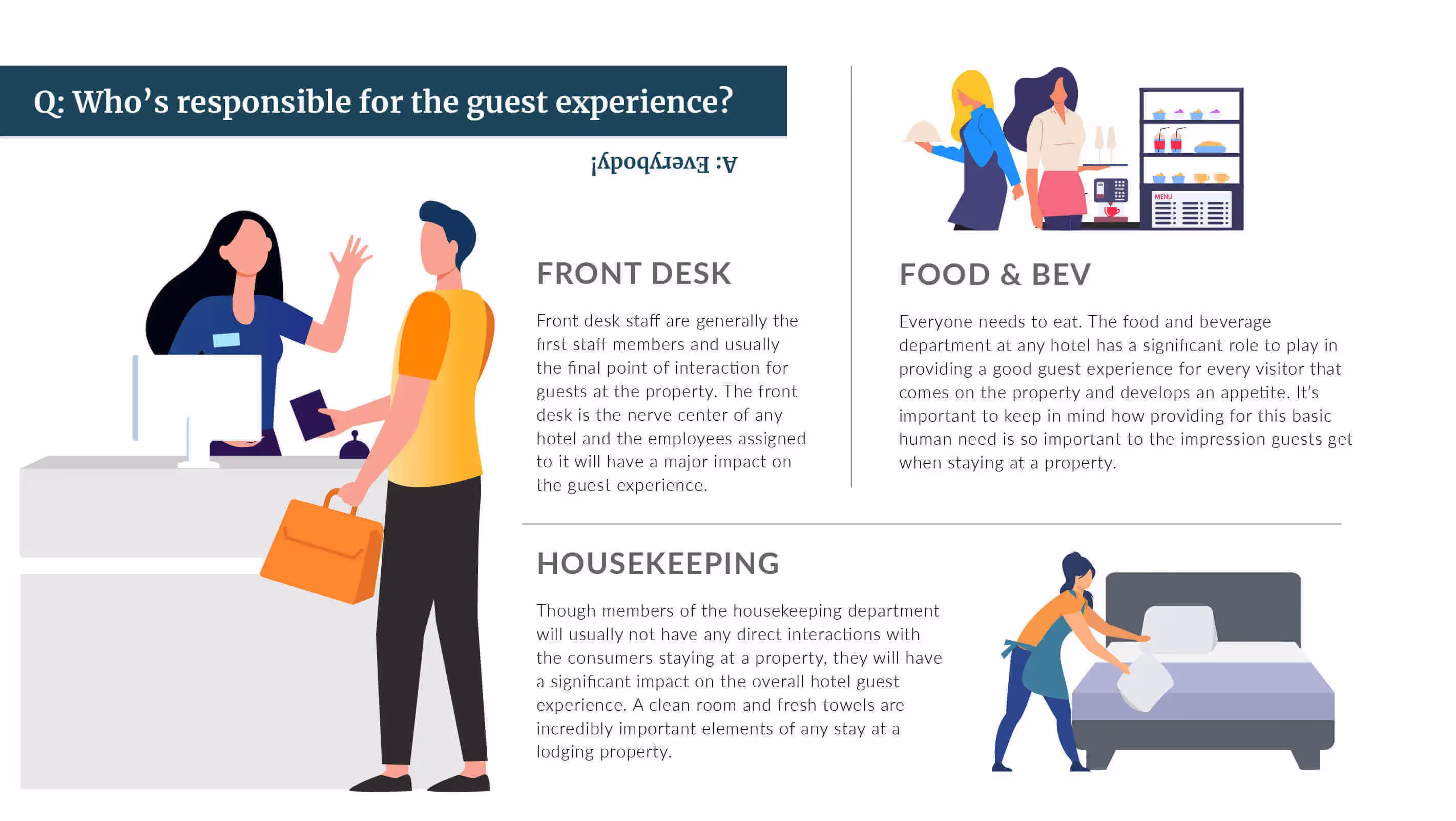 Who's responsible for the guest experience?