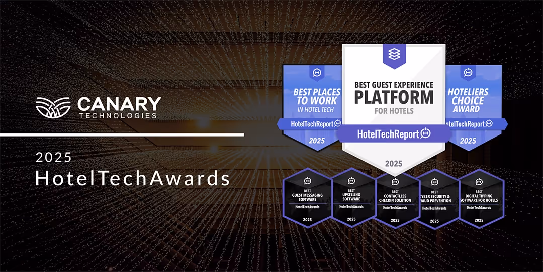 Canary Technologies Sweeps 2025 HotelTechAwards With 8 Wins