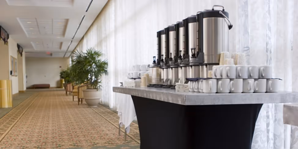 Beverages in Hotel Lobby
