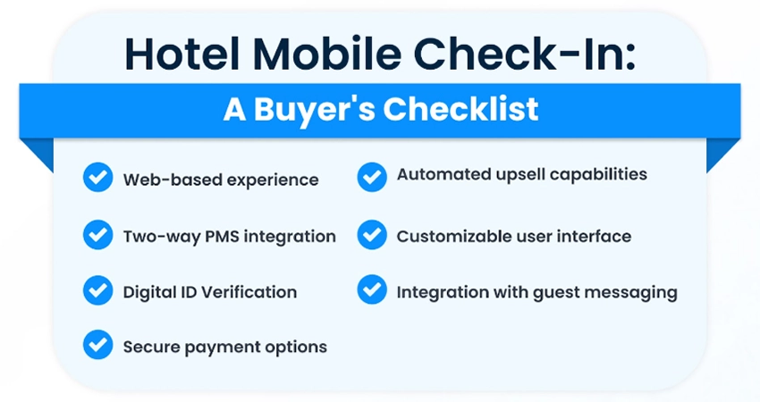 Hotel Mobile Check-in Buyer's Checklist