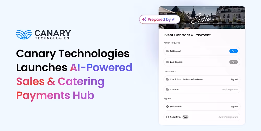 Canary Technologies Launches AI-Powered Sales & Catering Payments Hub for Hotels